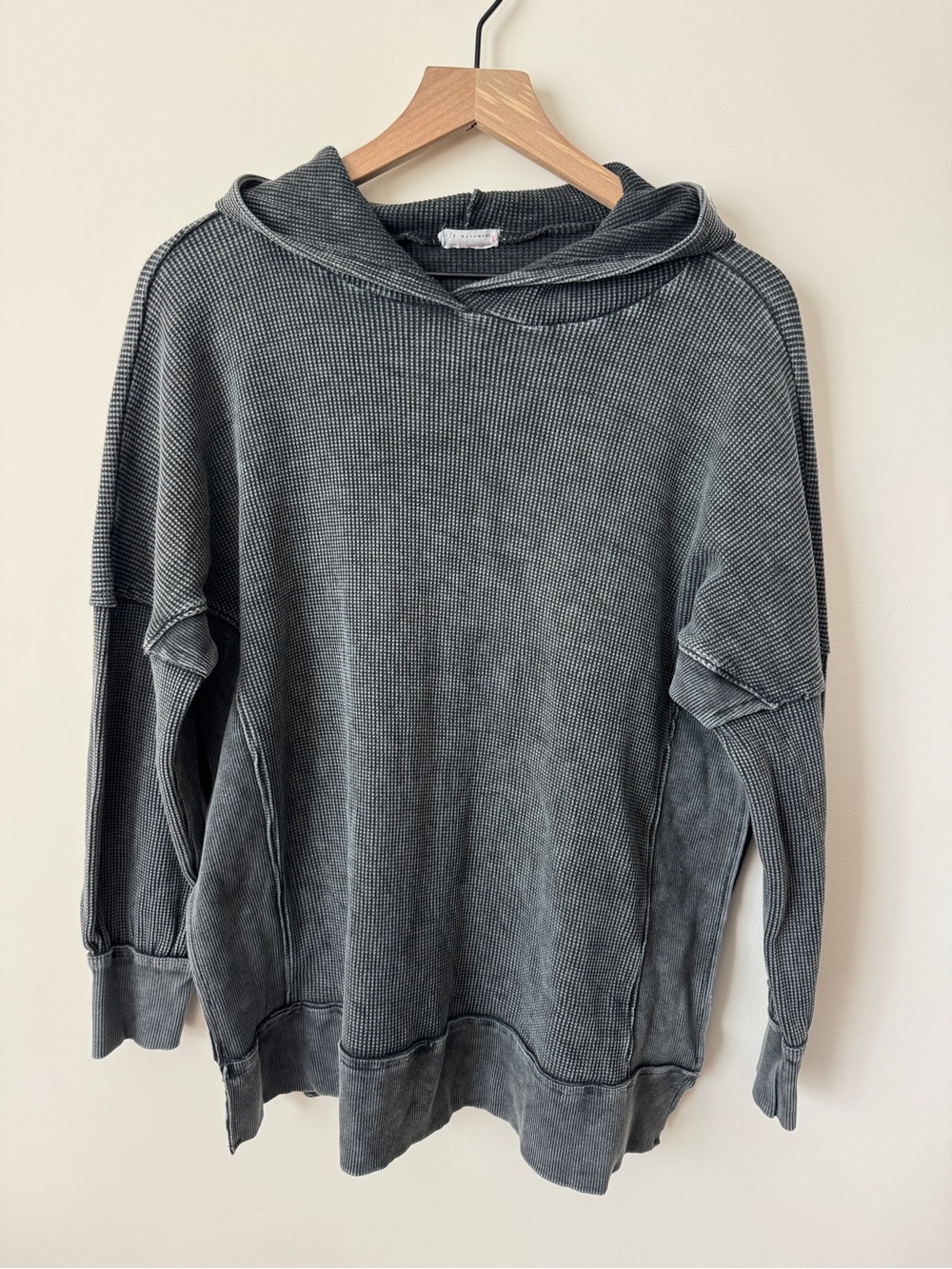 Free People Movement Gray Waffle Movement Sweater Women’s Size Small Pullover